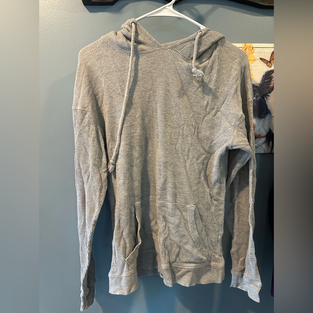 Missguided+ Light Gray Textured Hoodie